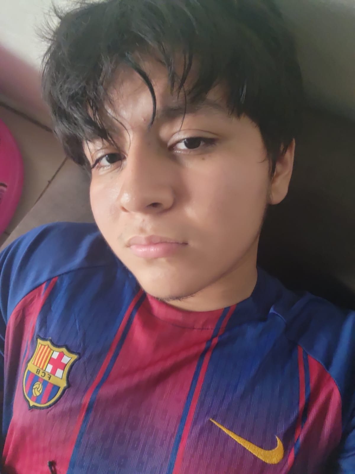 Yelt con la camiseta del FC Barcelona