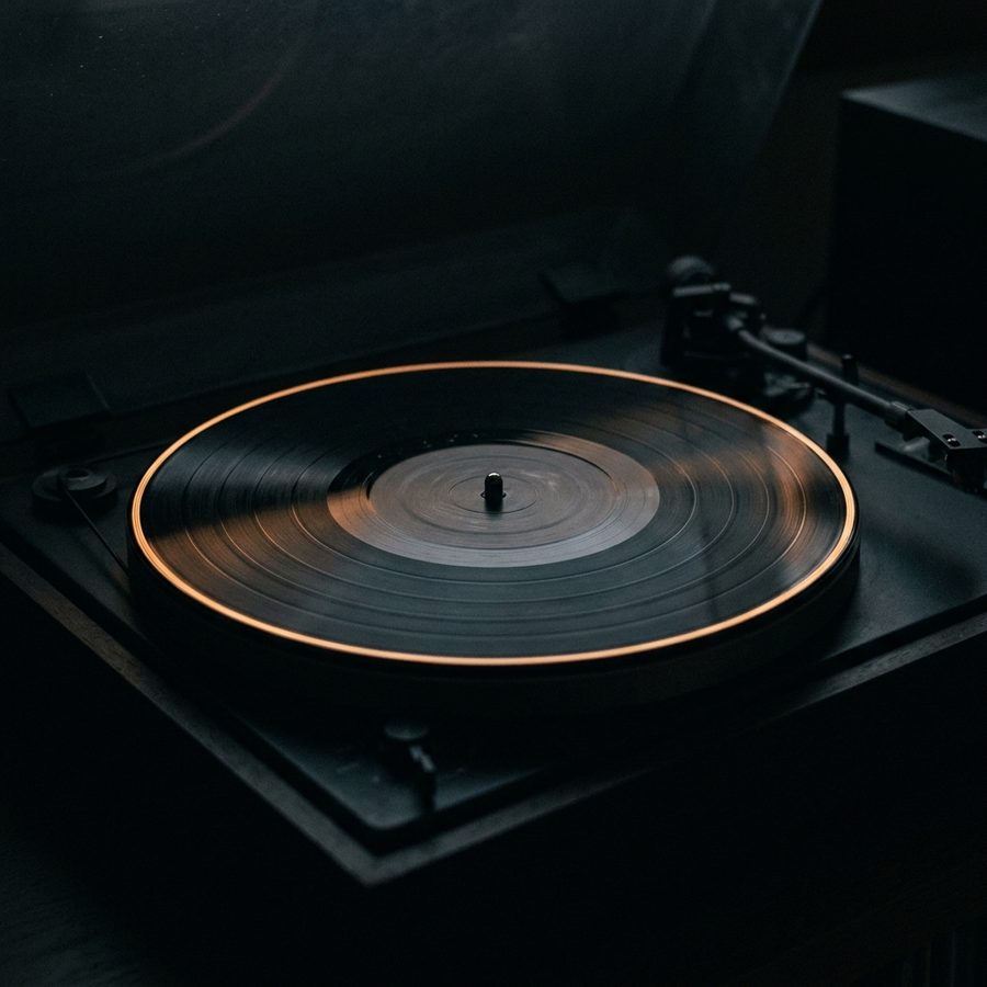 Disco de vinilo girando