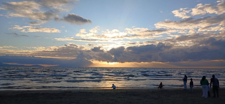 Atardecer en la playa